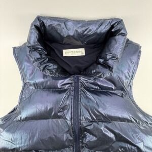 pants store Iridescent Navy Puffer Vest